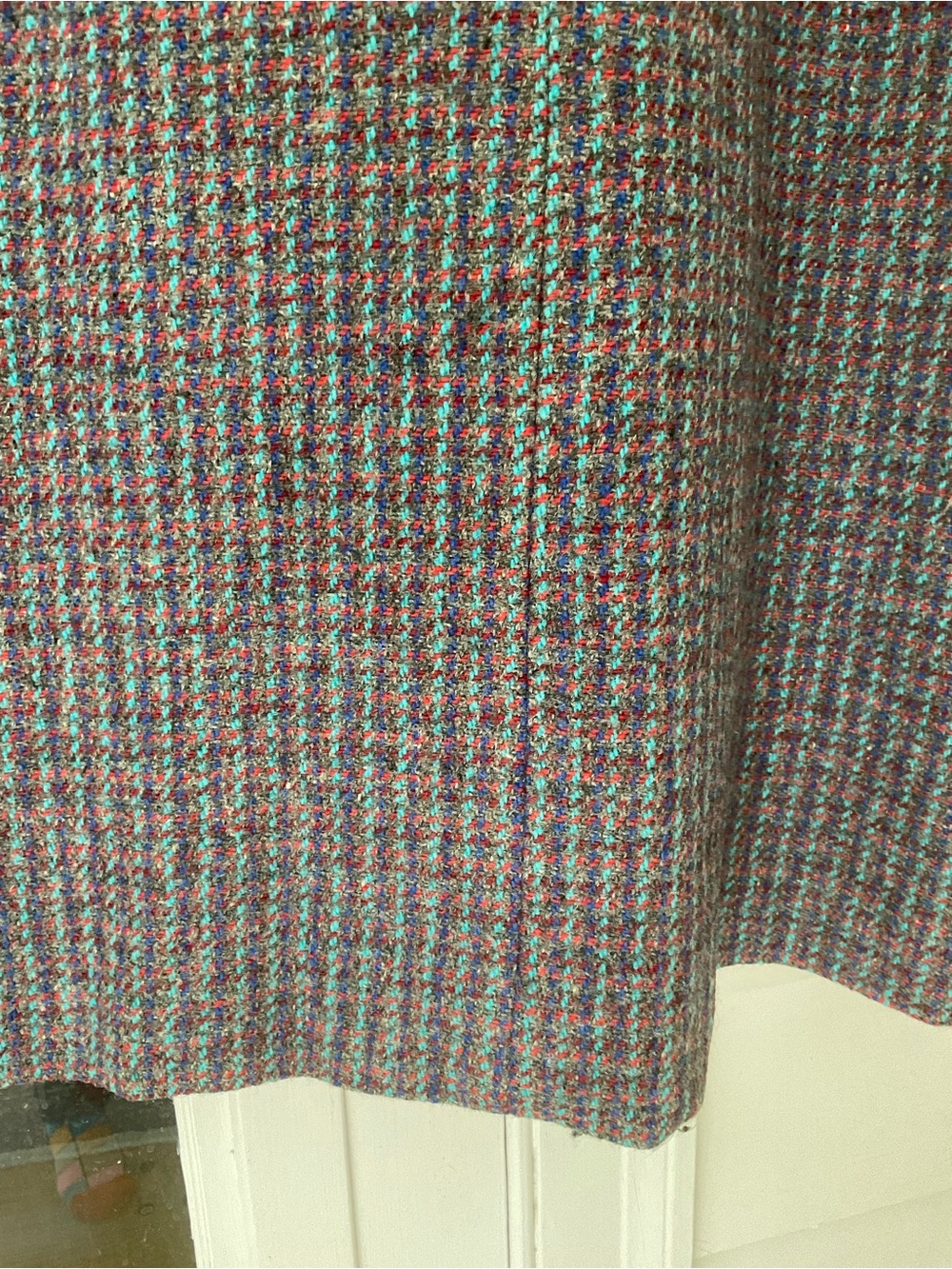 Vintage Harris Tweed Multicolor Handwoven Wool Coat - Picture 15 of 16